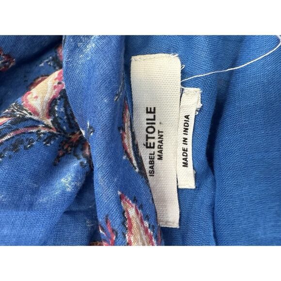 Isabel Marant Étoile Esther Blue Floral One Shoulder Dress Size US 2 XS - Picture 13 of 15
